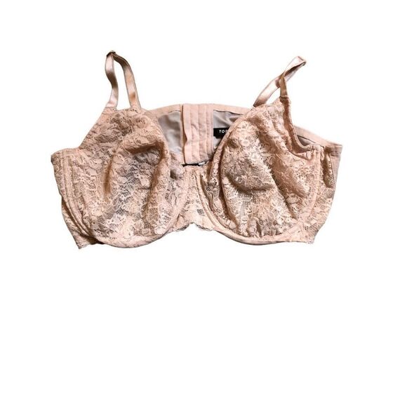 Torrid Full-Coverage Unlined Lace Straight Back Bra nude size 48 DD - Picture 2 of 11